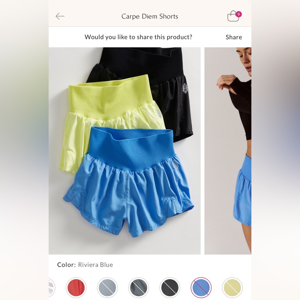 Free People Carpe Diem Riviera Blue Women's Shorts